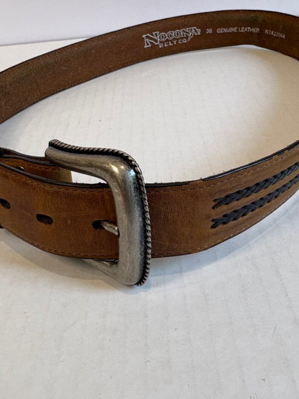 Nocona Belt Co Western Brown Ranger Genuine Leather Belt Size 36 N2413044